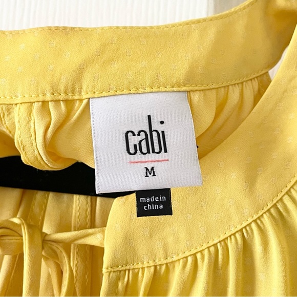 🎃CAbi Yellow French Dot Halter Neck Tank Top Medium - Picture 13 of 15